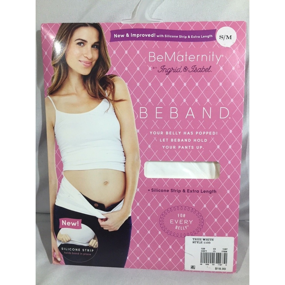 NIP BeMaternity Ingrid Isabel BEBAND‎ Extra Length & Silicone Strip White S / M